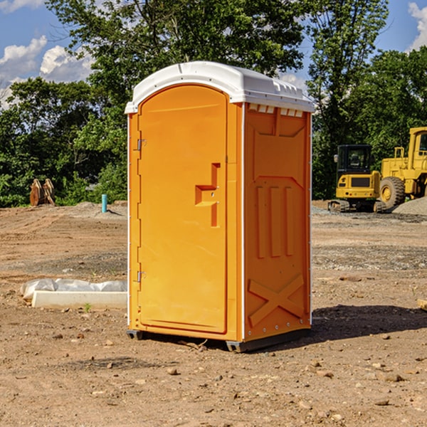 how often are the porta potties cleaned and serviced during a rental period in Tiffin